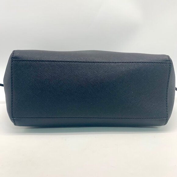 Kate Spade Laurel Way Black Saffiano Leather Lilah Crossbody Satchel - Picture 5 of 10